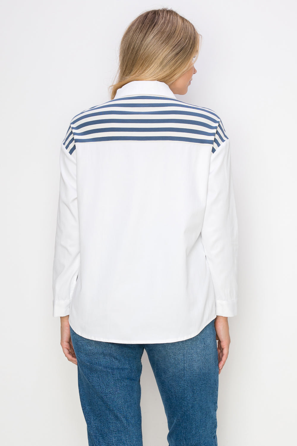 Willette Top with Stripe Front Ties