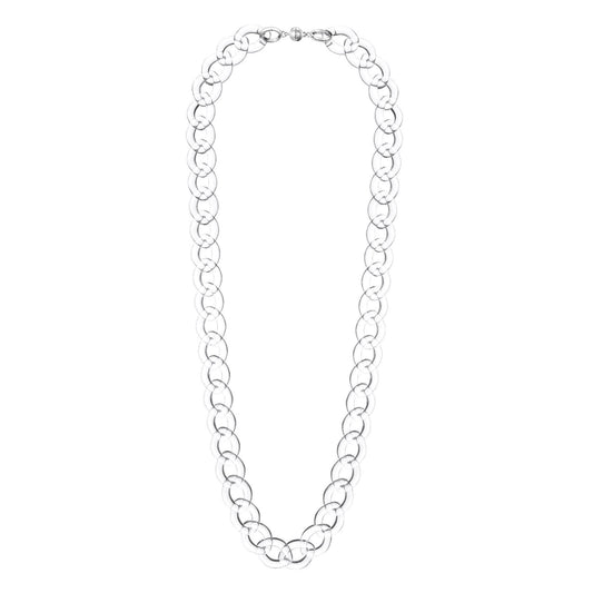 Extra Long XL Curb Link Lucite Necklace clear