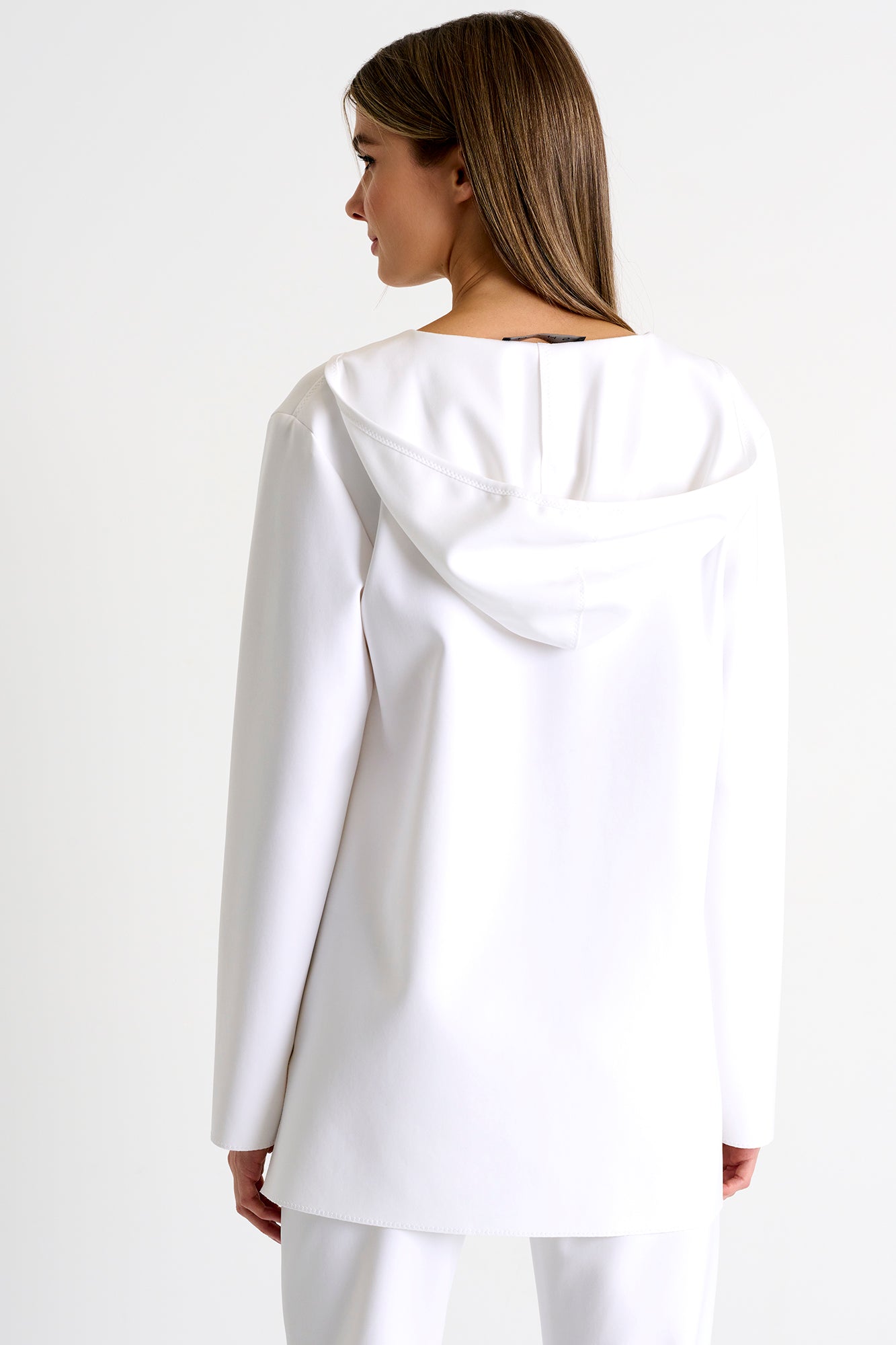 Hooded Long Sleeve Top 2 / 000 White / 75% POLYAMIDE, 25% ELASTANE