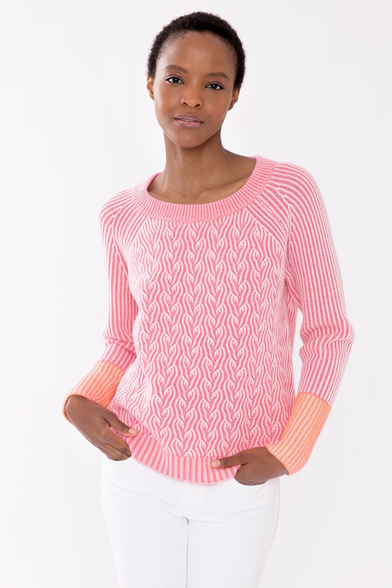 Plaited Color Play Pullover