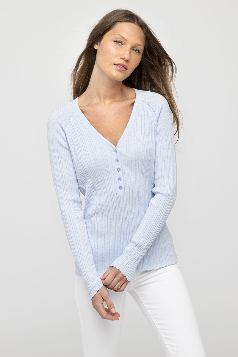Fitted Rib Henley