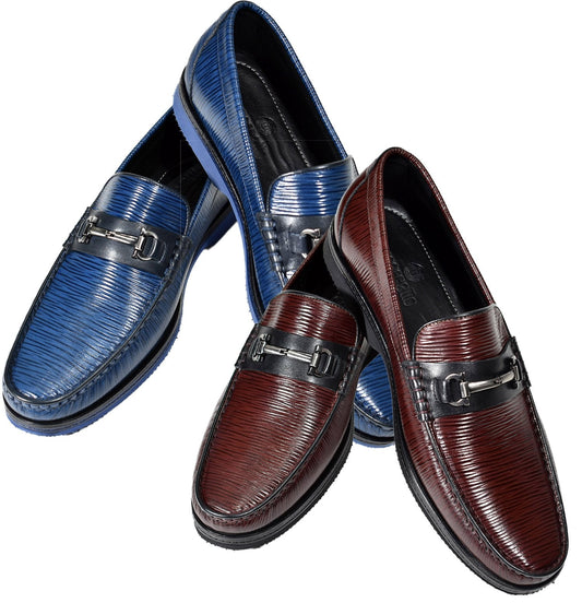 Shaded Epi Leather Shoes  Classic leather stamped and shaded in the famous epi pattern. Signature style hardware. Rubber sport sole for a dressy and active lifestyle. Whole sizes only, if between sizes choose the smaller whole number size. Shoes run large.- Marcello Sport