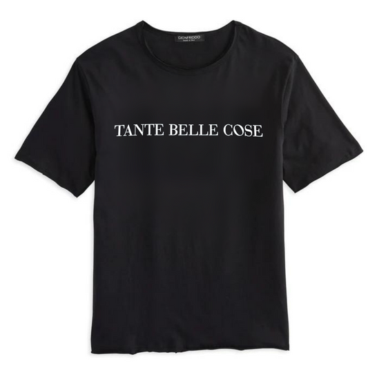 "Tante Belle Cose" Short Sleeve Roll Neck T