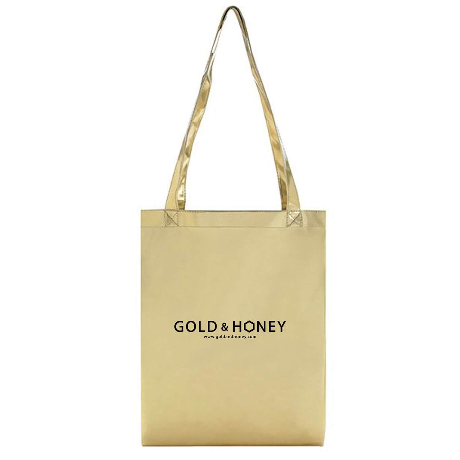 Gold tote bag