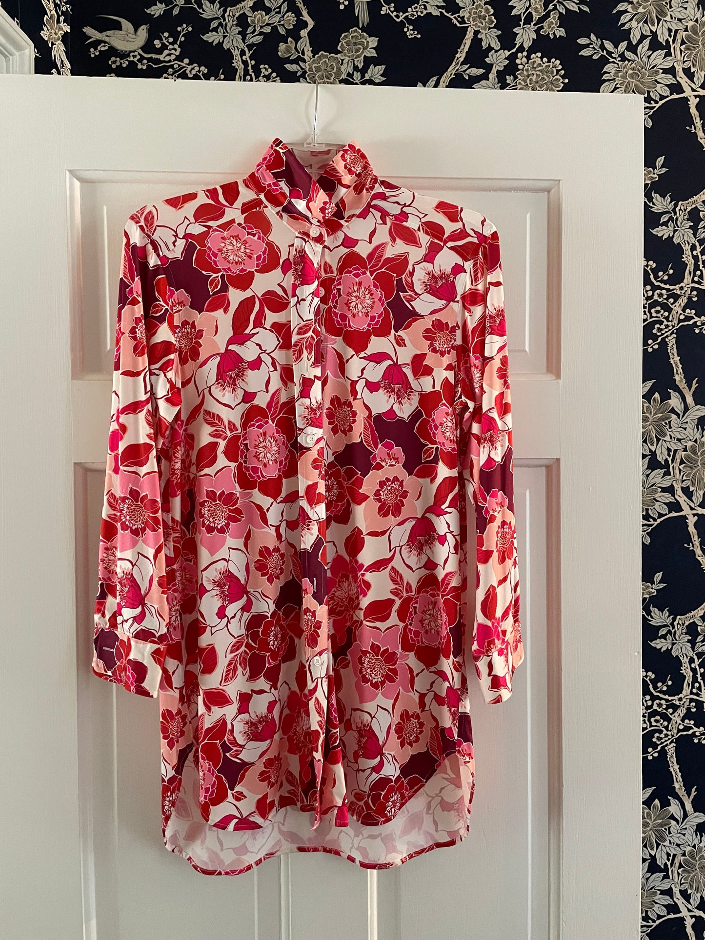 Preppy Shirt in Floral Red - CCH Collection